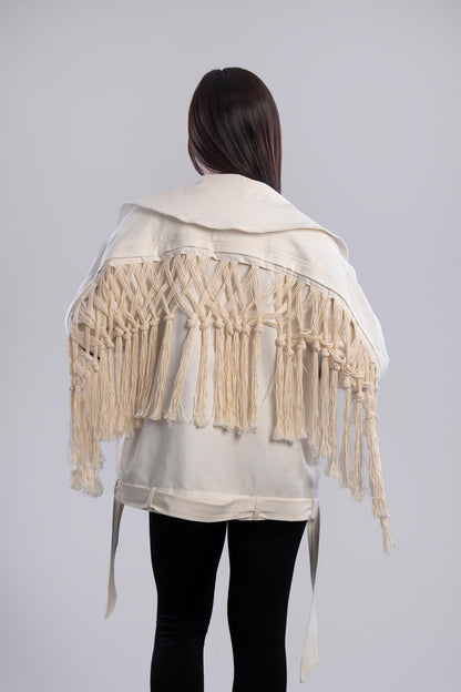 Boho Fringe Oversized Jacket