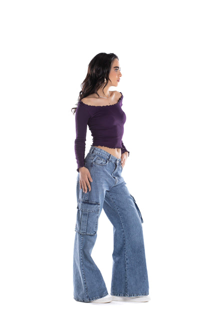 Off Shoulder Frilled Top - Carina - ÙƒØ§Ø±ÙŠÙ†Ø§