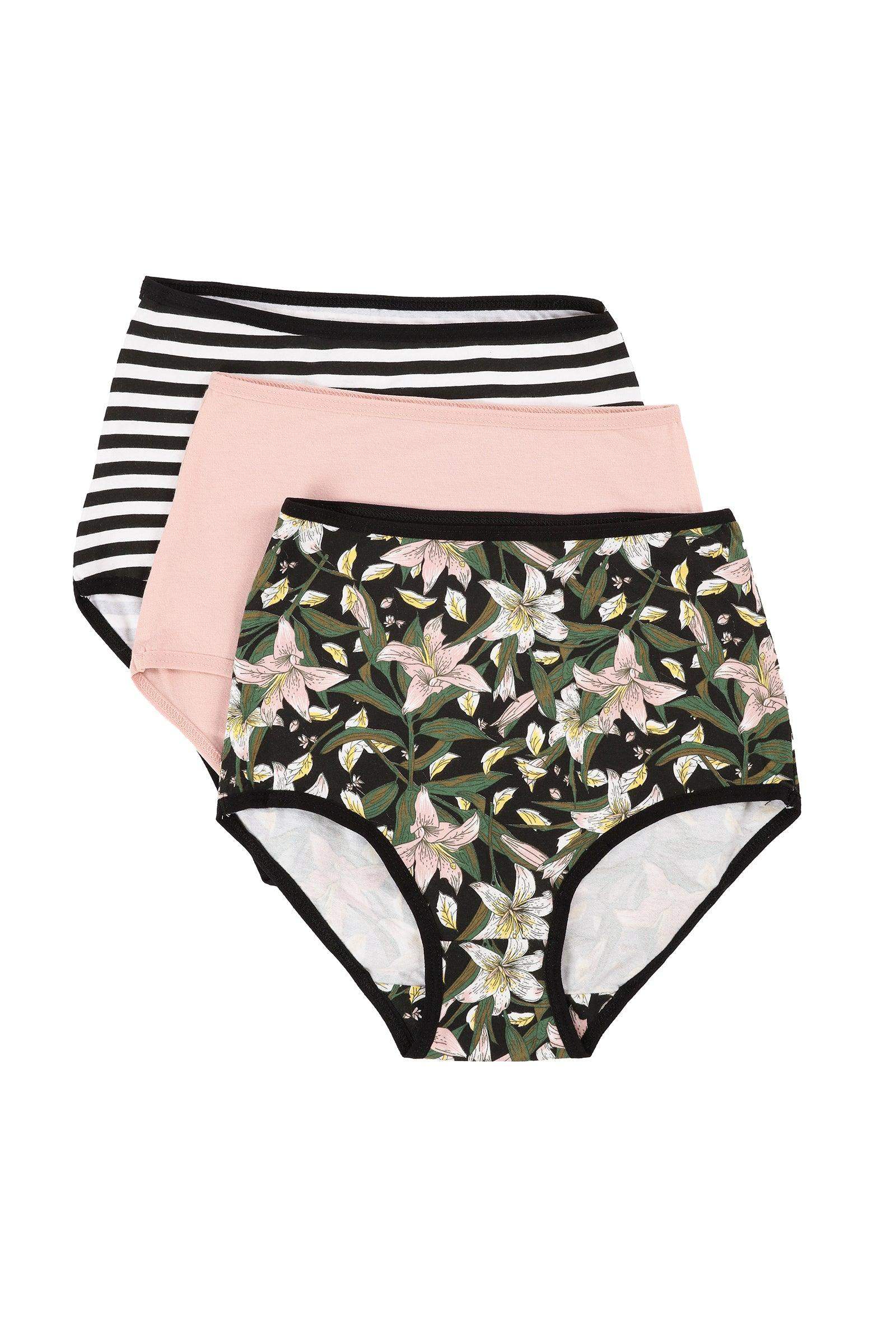 Pack of 3 Colored Full Brief - Carina - ÙƒØ§Ø±ÙŠÙ†Ø§