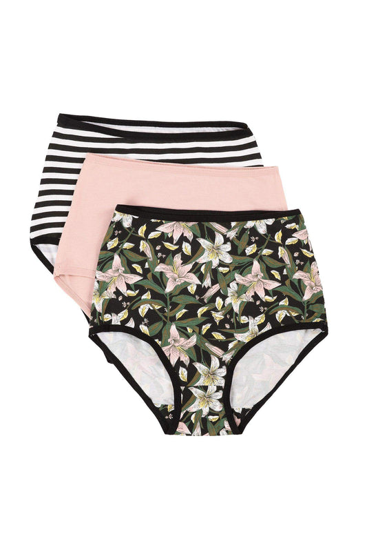 Pack of 3 Colored Full Brief - Carina - ÙƒØ§Ø±ÙŠÙ†Ø§