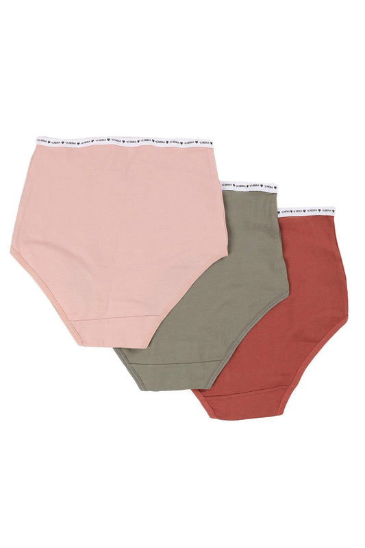Pack of 3 Colored Full Brief - Carina - ÙƒØ§Ø±ÙŠÙ†Ø§
