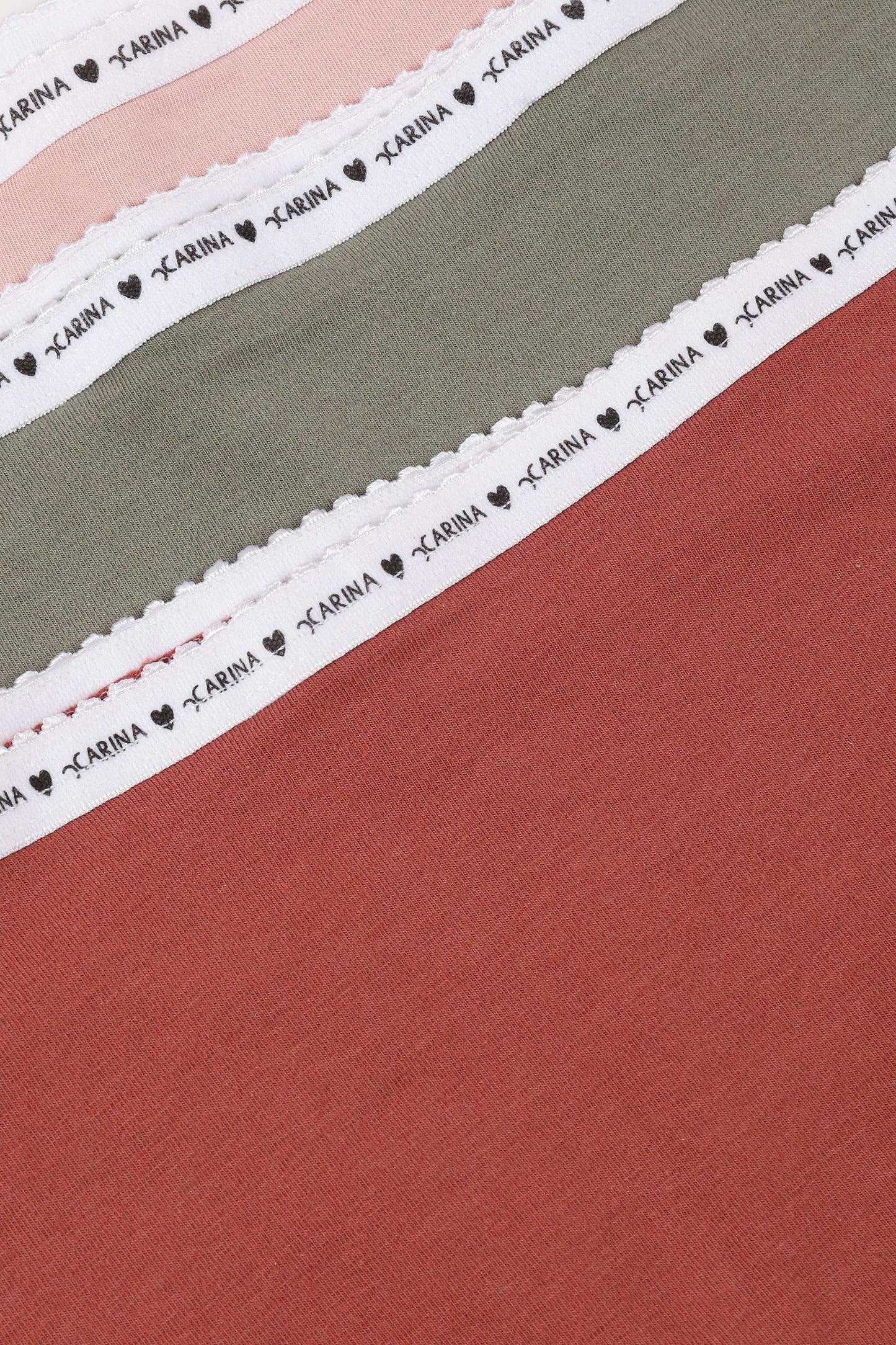 Pack of 3 Colored Full Brief - Carina - ÙƒØ§Ø±ÙŠÙ†Ø§