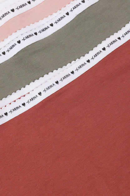 Pack of 3 Colored Full Brief - Carina - ÙƒØ§Ø±ÙŠÙ†Ø§