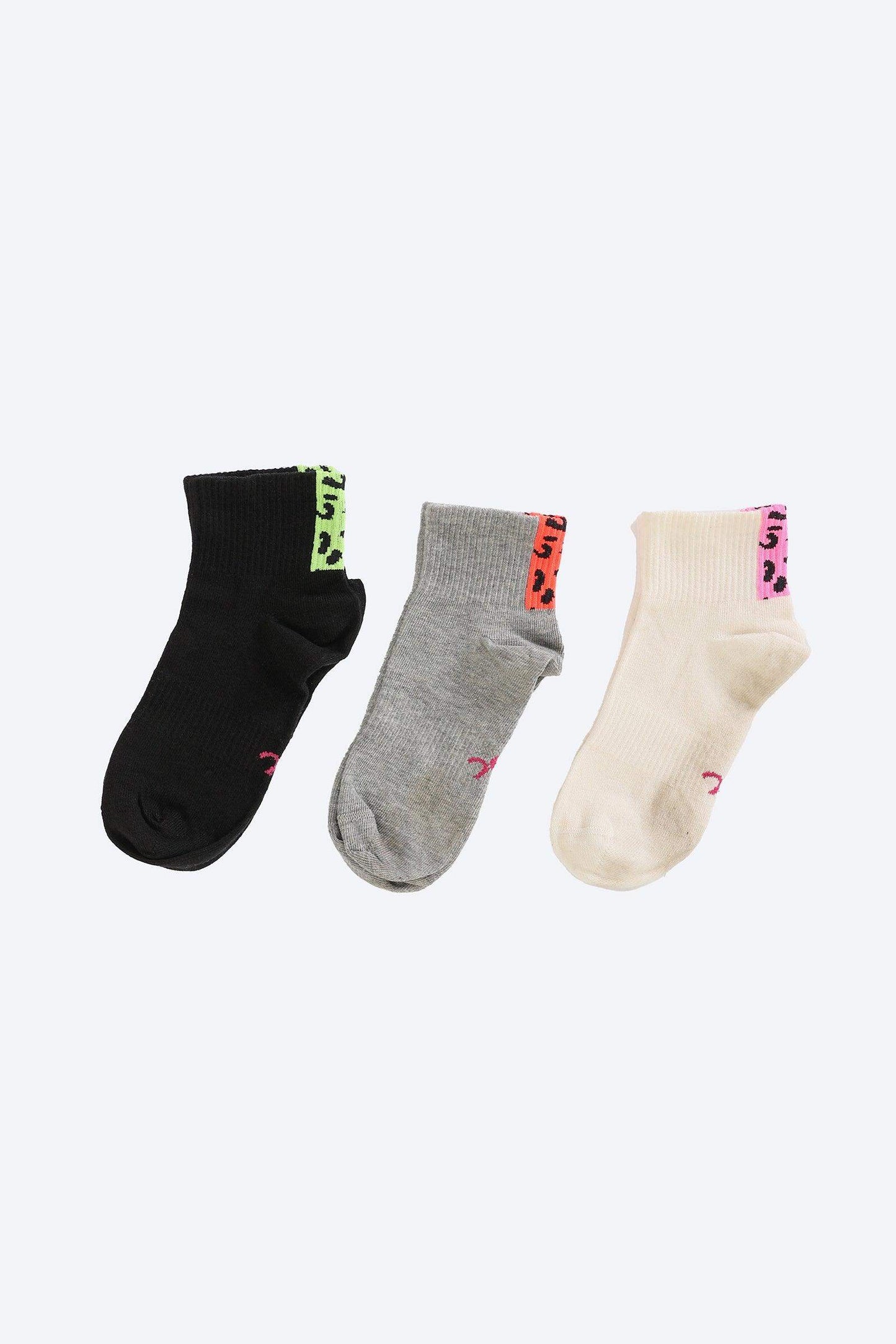 Pack of 3 Cotton Socks - Carina - ÙƒØ§Ø±ÙŠÙ†Ø§