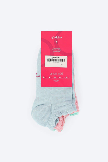 Pack of 3 Cotton Socks - Carina - ÙƒØ§Ø±ÙŠÙ†Ø§