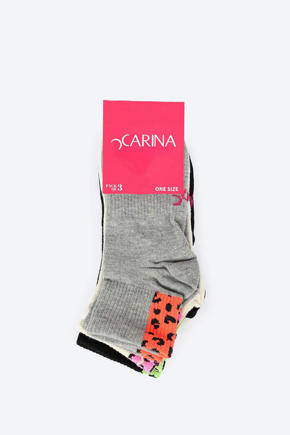 Pack of 3 Cotton Socks - Carina - ÙƒØ§Ø±ÙŠÙ†Ø§