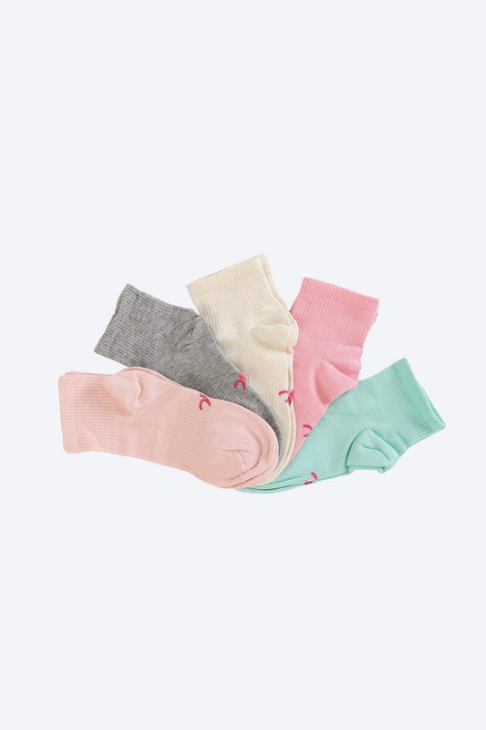 Pack of 5 Ribbed Socks - Carina - ÙƒØ§Ø±ÙŠÙ†Ø§