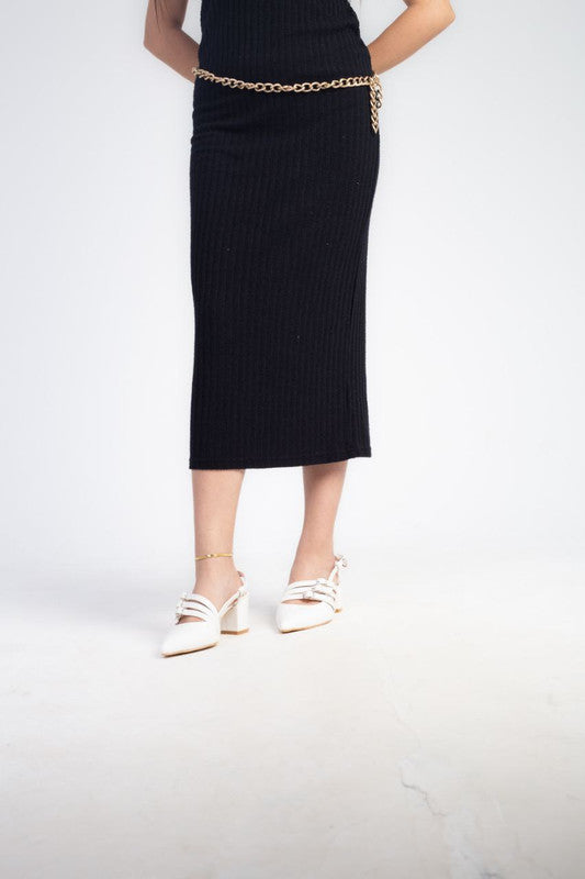 Patent Solid Slingback Heels – White