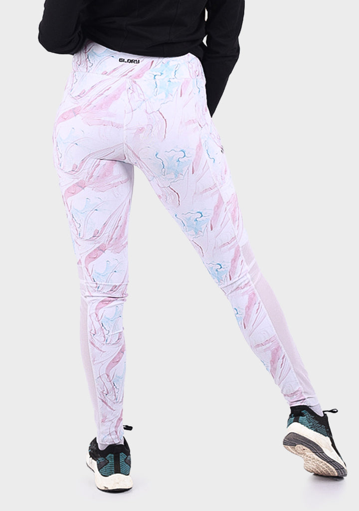 Poly-Spandex High-Waist Sports Leggings – Multicolor