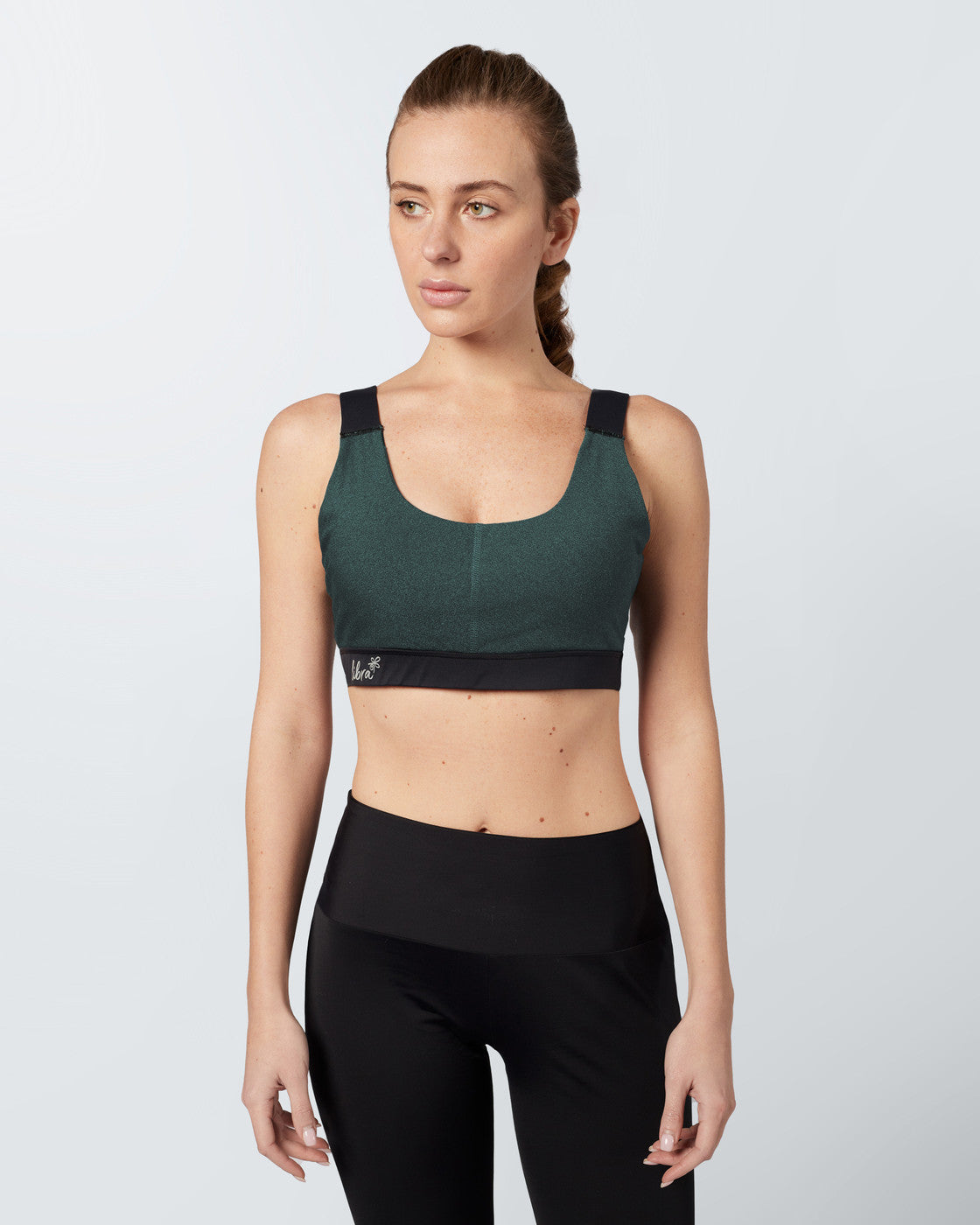Lycra Heather Sports Bra - Green