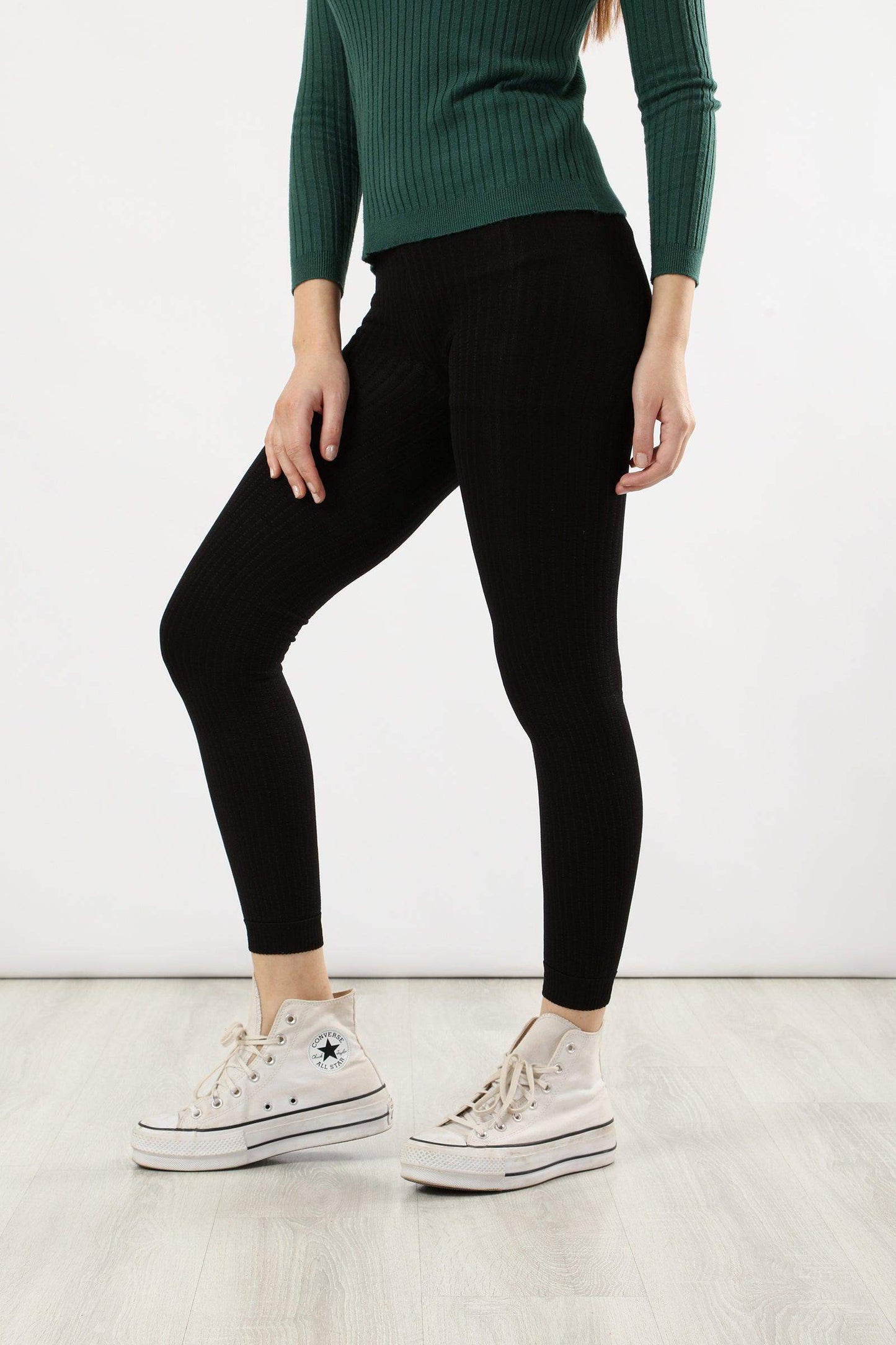 Ribbed High Rise Leggings - Carina - ÙƒØ§Ø±ÙŠÙ†Ø§
