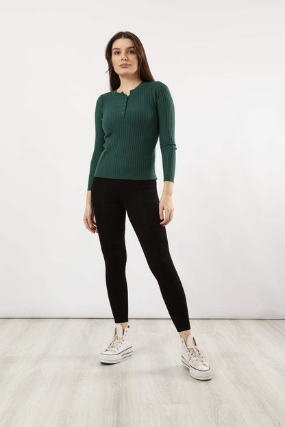 Ribbed High Rise Leggings - Carina - ÙƒØ§Ø±ÙŠÙ†Ø§