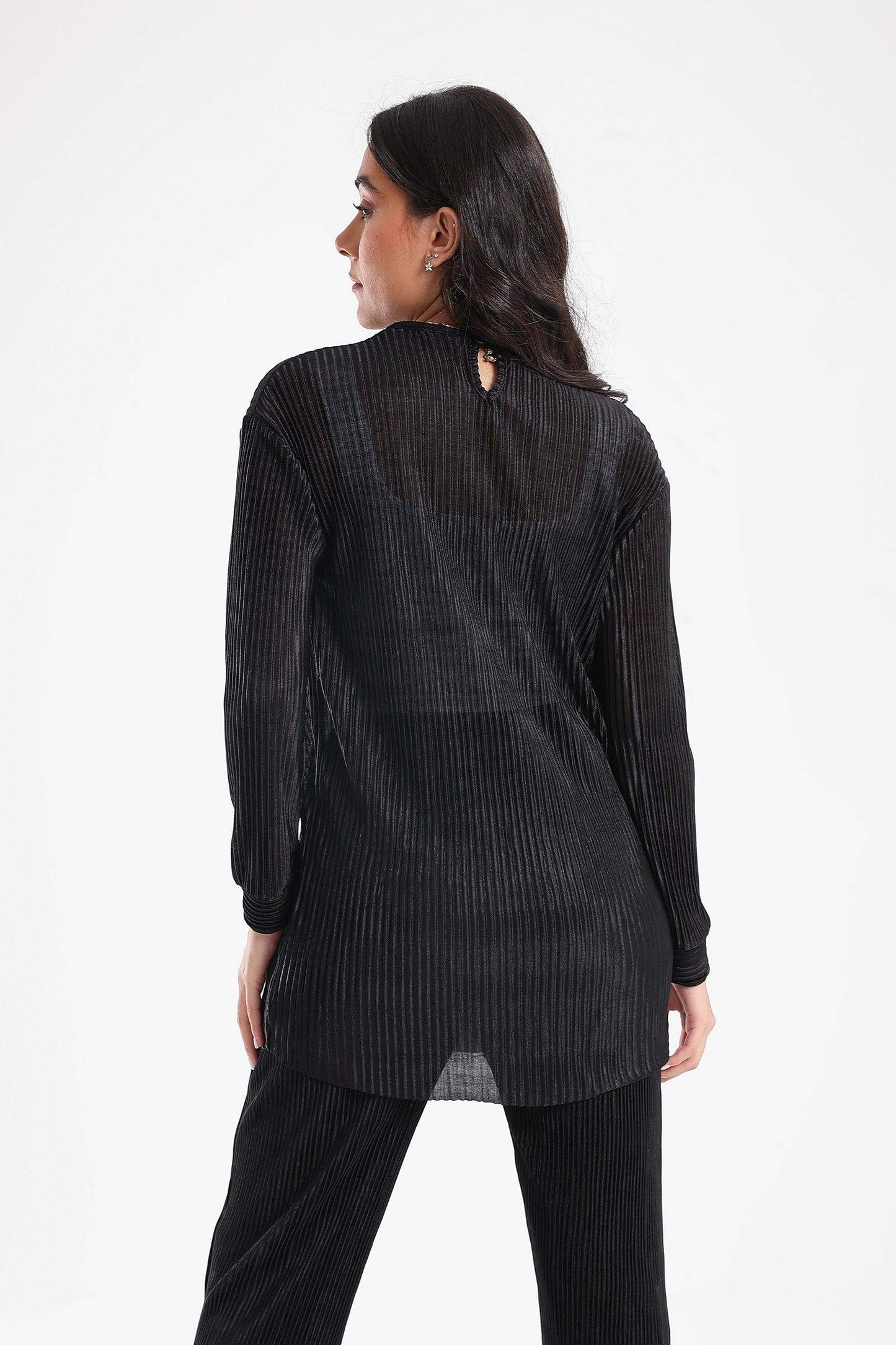 Ribbed Voile Blouse - Carina - ÙƒØ§Ø±ÙŠÙ†Ø§