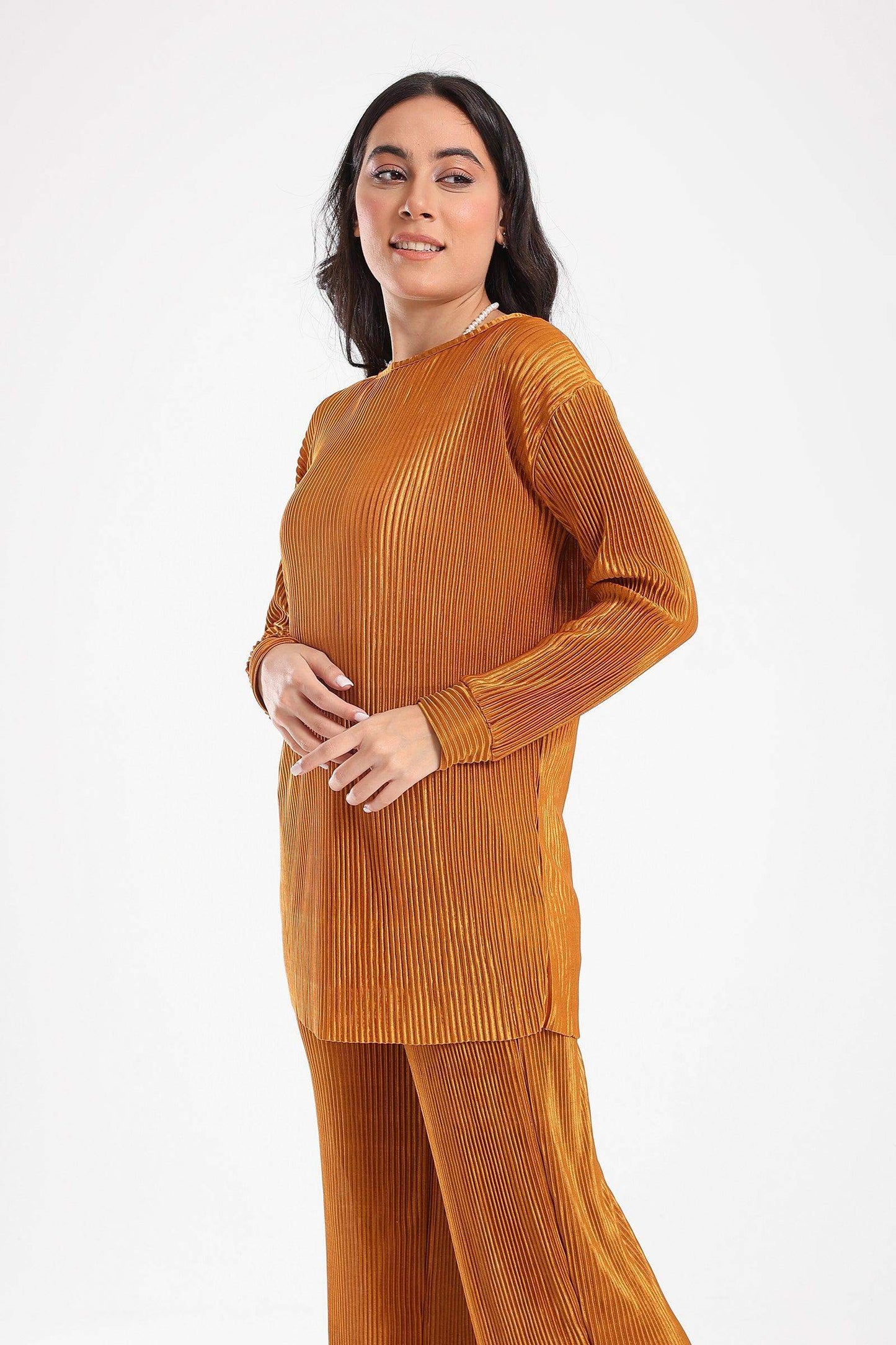 Ribbed Voile Blouse - Carina - ÙƒØ§Ø±ÙŠÙ†Ø§