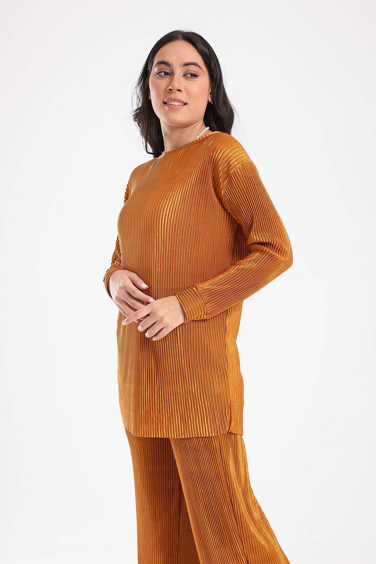 Ribbed Voile Blouse - Carina - ÙƒØ§Ø±ÙŠÙ†Ø§