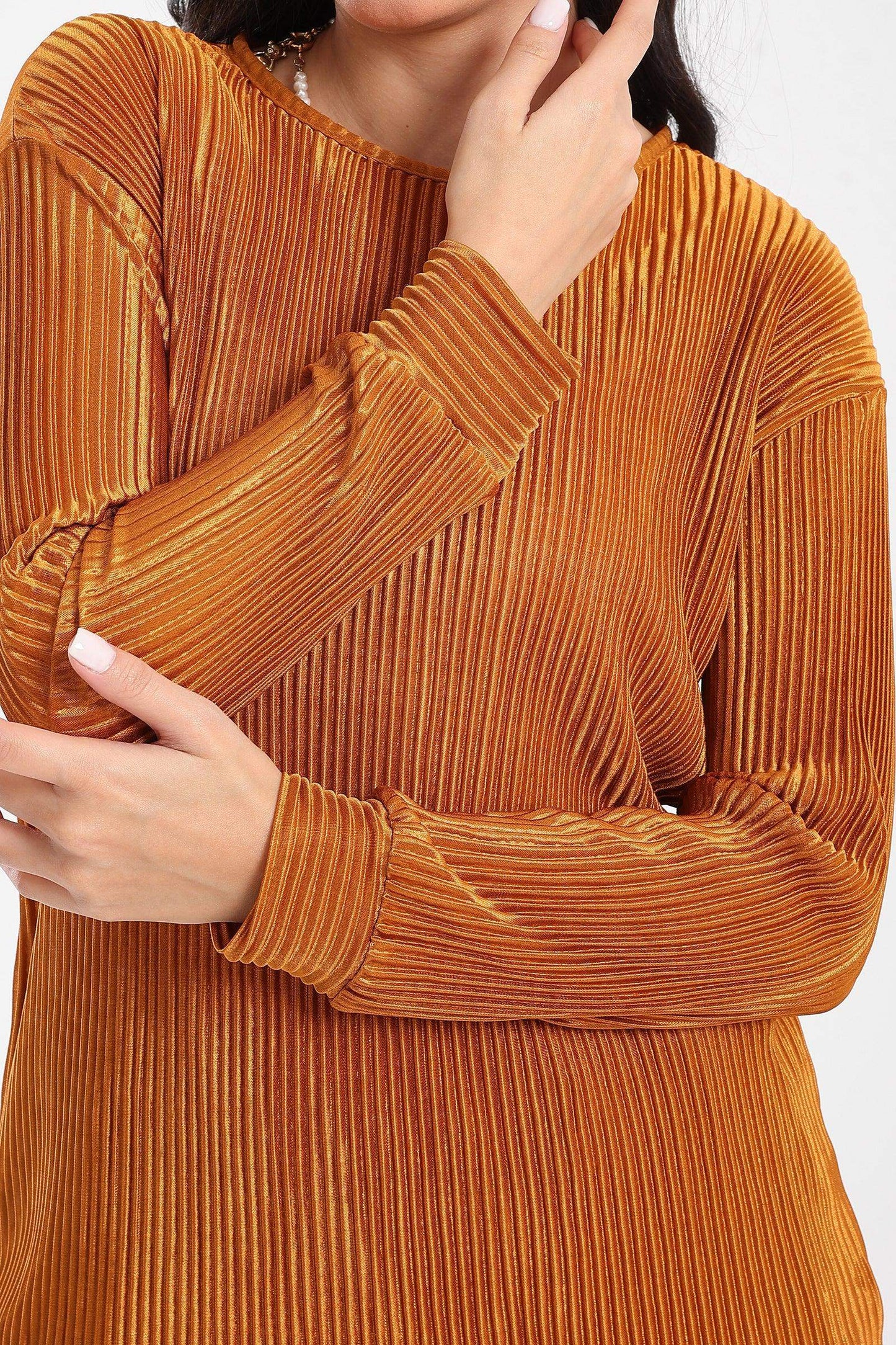 Ribbed Voile Blouse - Carina - ÙƒØ§Ø±ÙŠÙ†Ø§