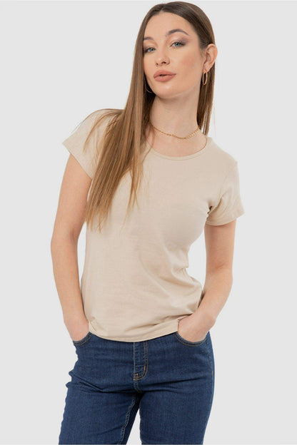 Round Neck Solid Top - Carina - ÙƒØ§Ø±ÙŠÙ†Ø§
