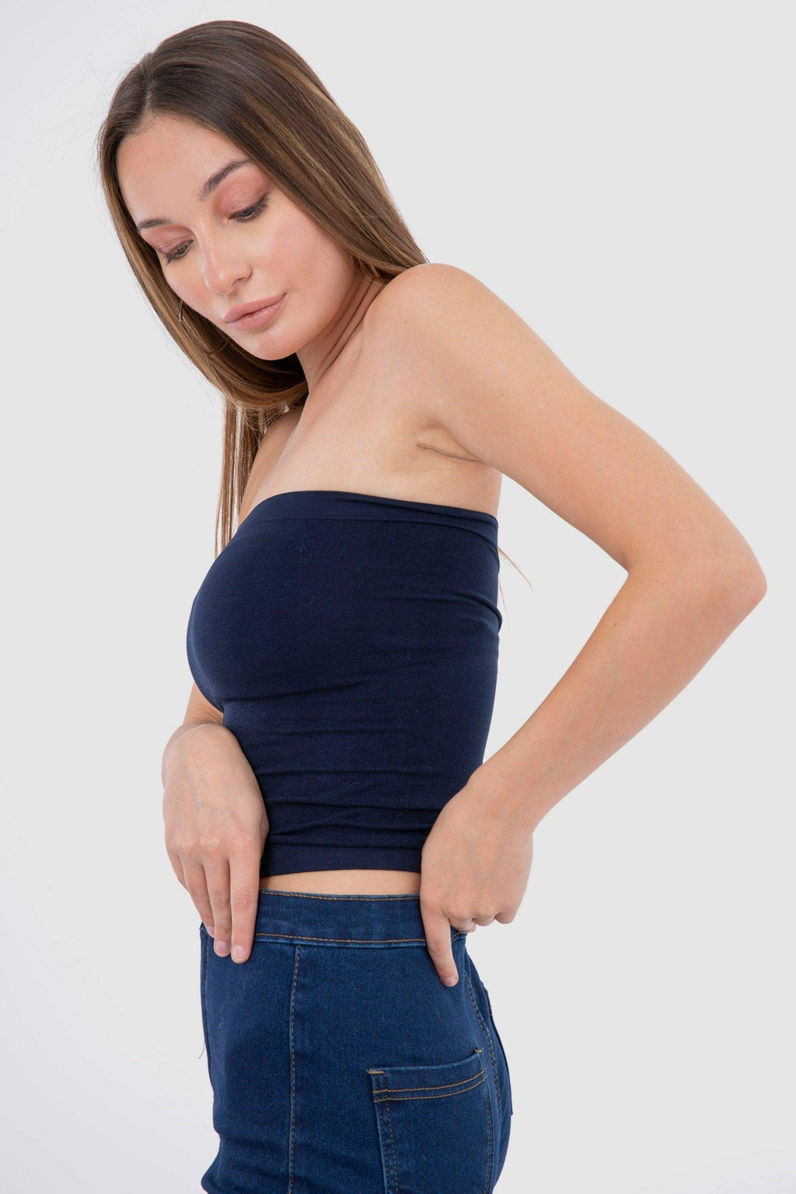 Seamless Strapless Tube Top - Carina - ÙƒØ§Ø±ÙŠÙ†Ø§