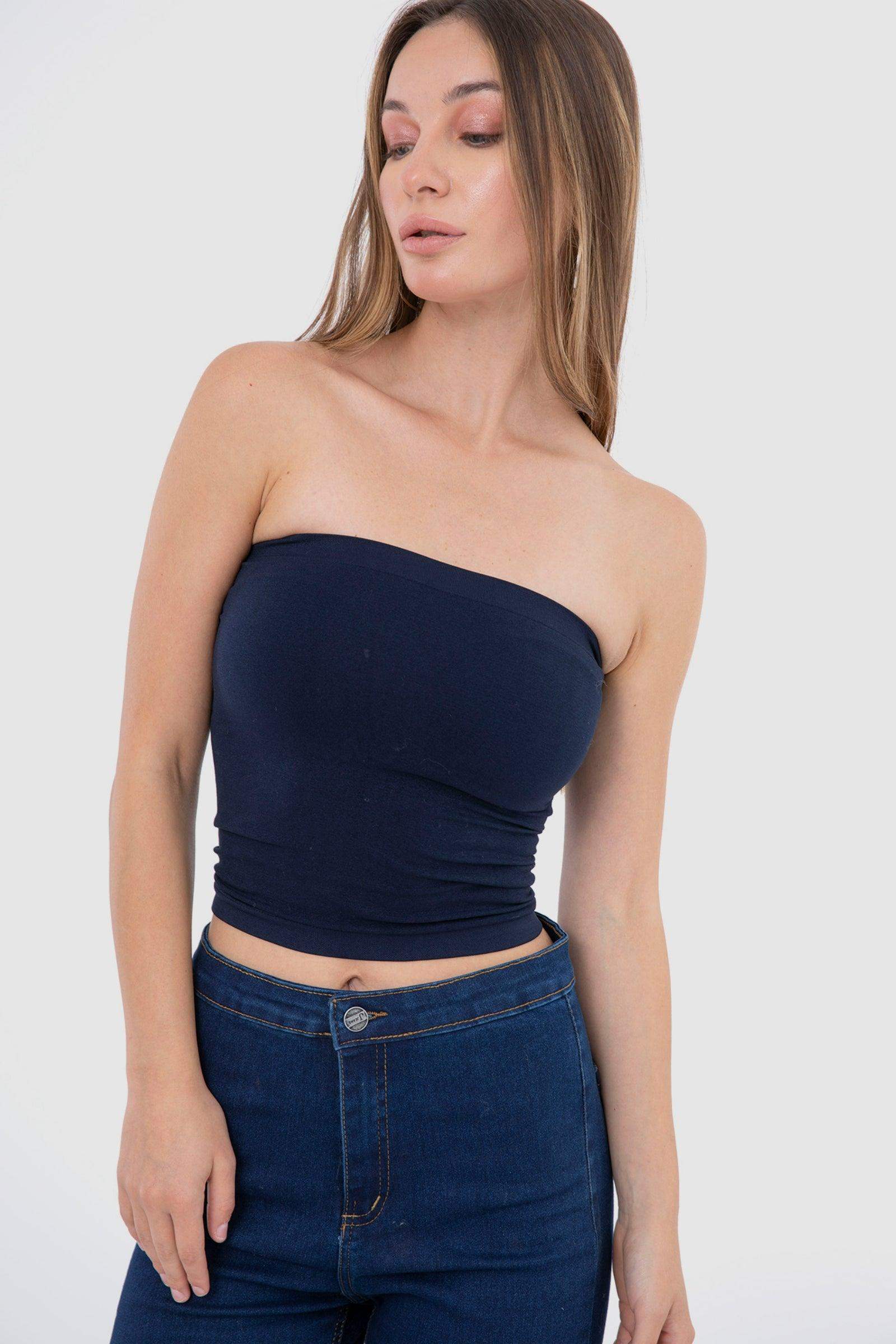 Seamless Strapless Tube Top - Carina - ÙƒØ§Ø±ÙŠÙ†Ø§