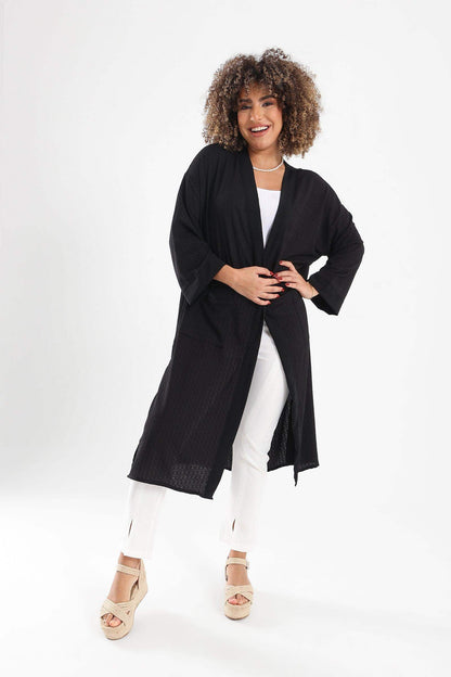 Self Pattern Open Front Kimono - Carina - ÙƒØ§Ø±ÙŠÙ†Ø§