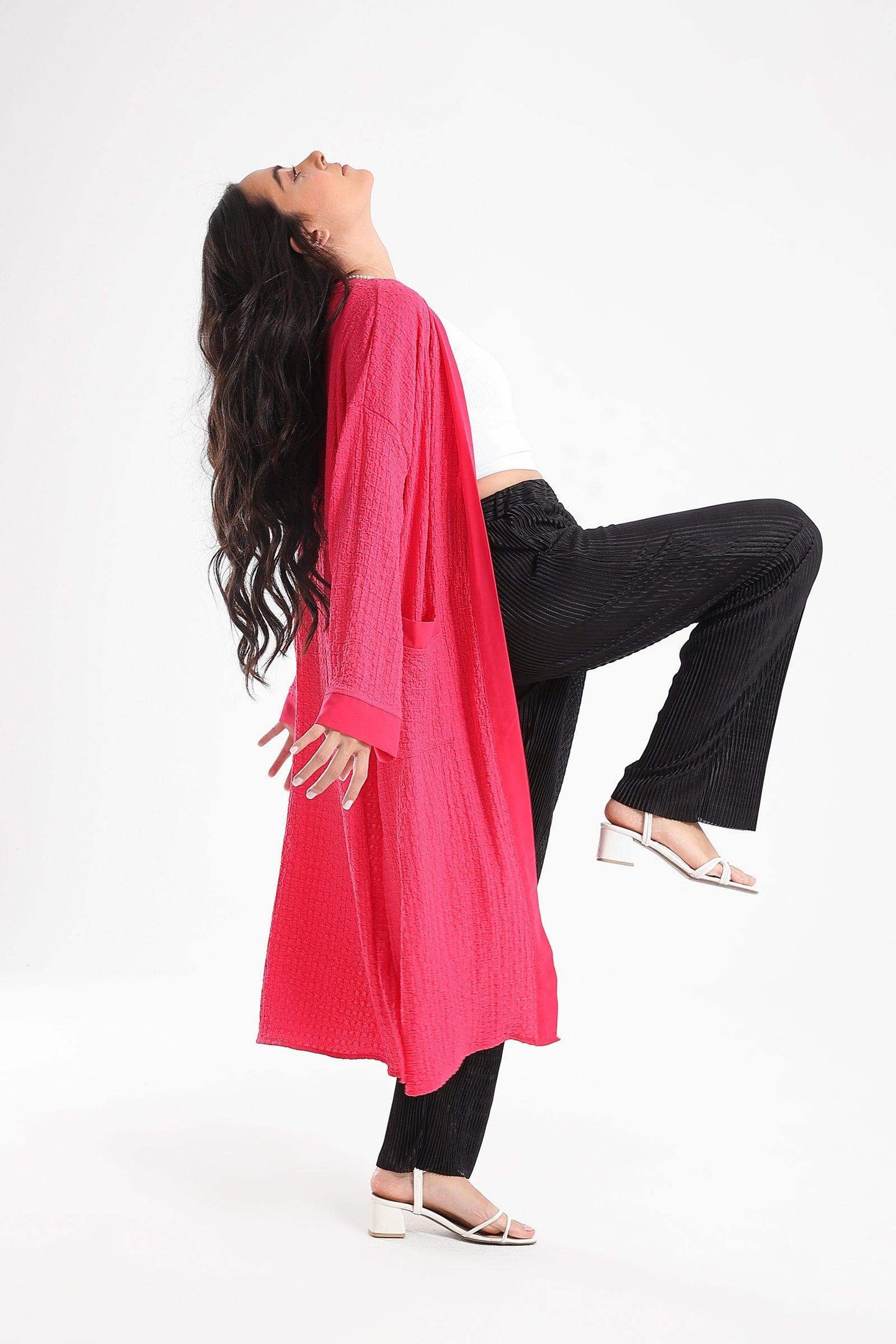 Self Pattern Open Front Kimono - Carina - ÙƒØ§Ø±ÙŠÙ†Ø§