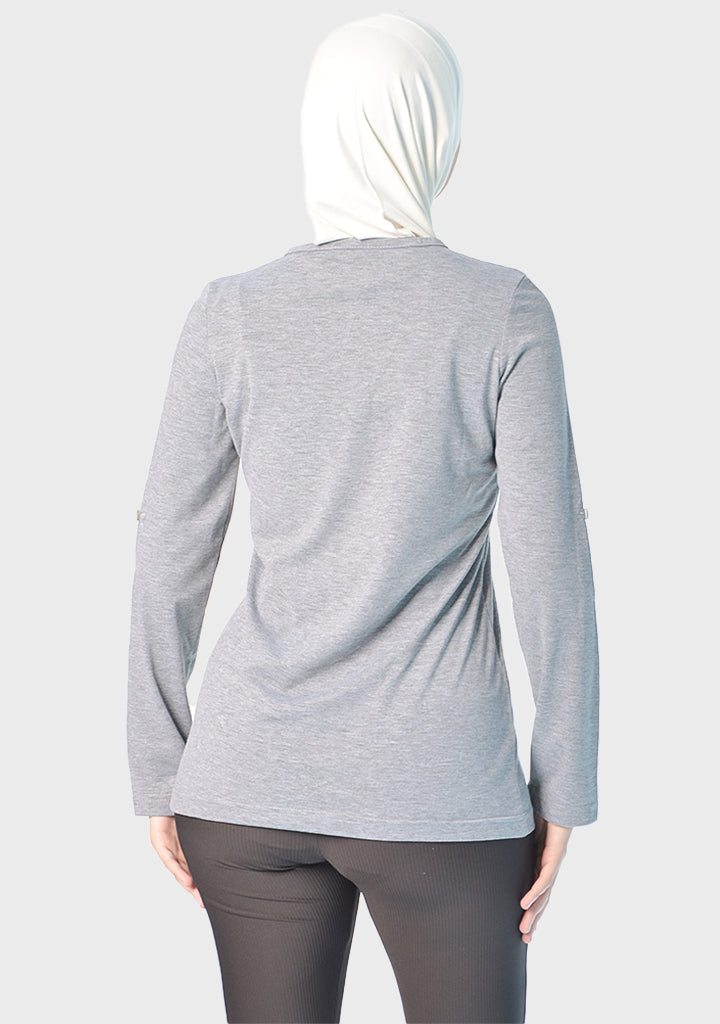 Cotton V-Neck Long Sleeve T-Shirts