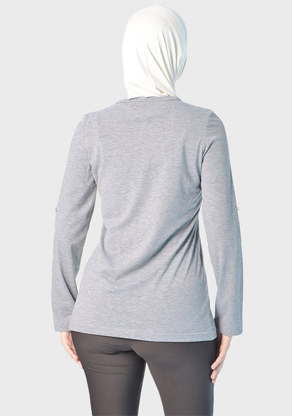 Cotton V-Neck Long Sleeve T-Shirts