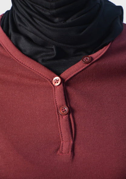 Cotton V-Neck Long Sleeve T-Shirts