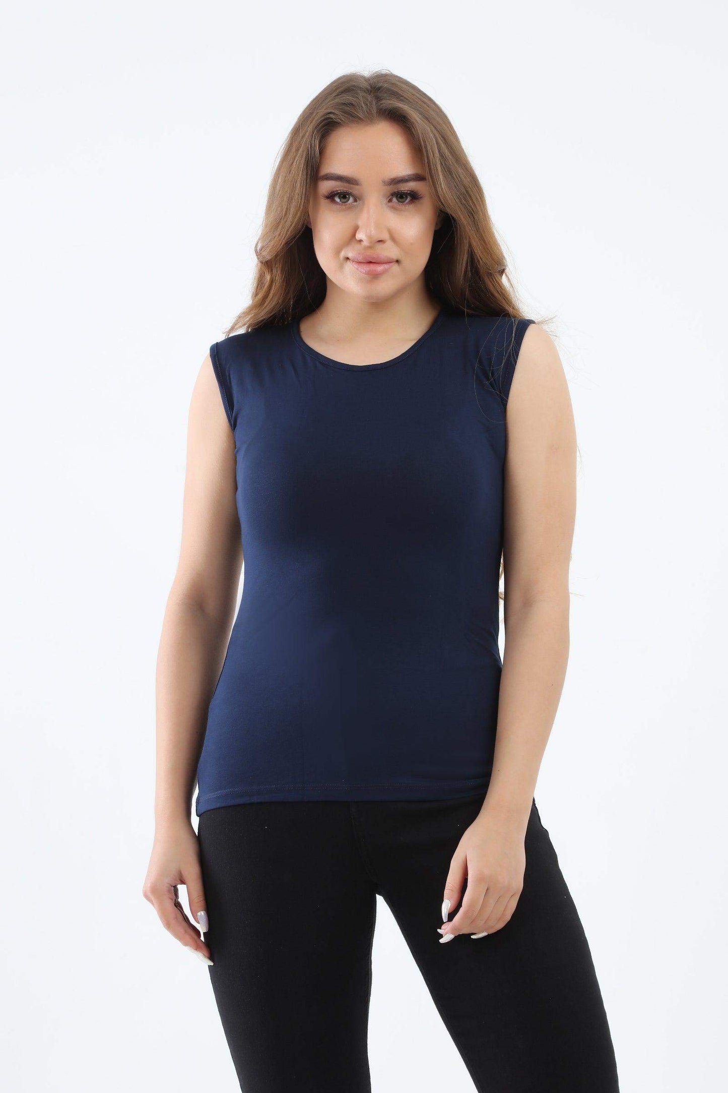Sleeveless Crew Neck Top - Carina - ÙƒØ§Ø±ÙŠÙ†Ø§