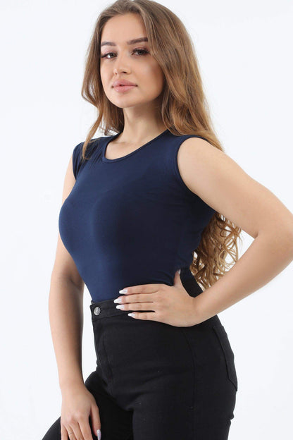 Sleeveless Crew Neck Top - Carina - ÙƒØ§Ø±ÙŠÙ†Ø§