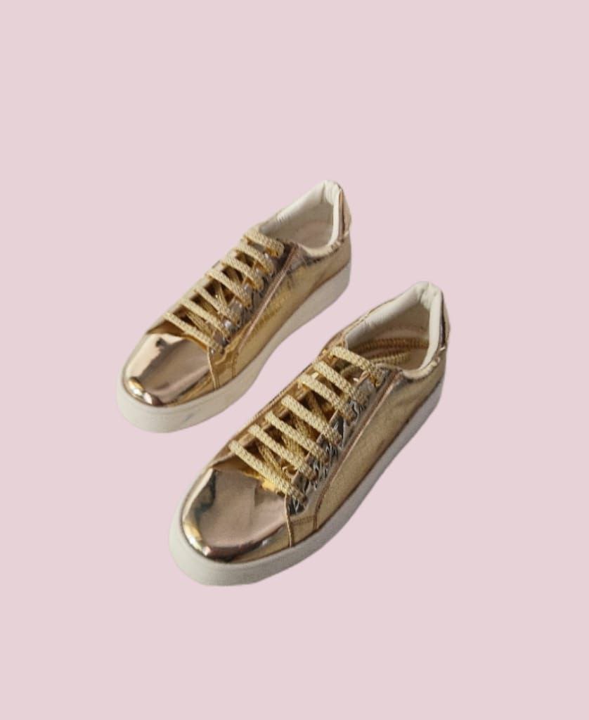 Synthetic leather Sneakers - Gold