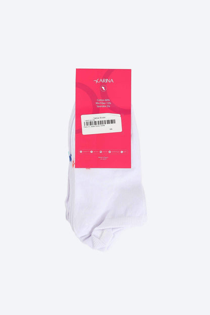 Solid Ankle Length Socks - 5 Pairs - Carina - ÙƒØ§Ø±ÙŠÙ†Ø§