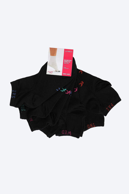 Solid Ankle Length Socks - 7 Pairs - Carina - ÙƒØ§Ø±ÙŠÙ†Ø§