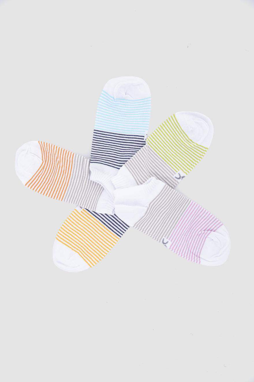 Stripped Ankle Socks - 5 Pairs - Carina - ÙƒØ§Ø±ÙŠÙ†Ø§
