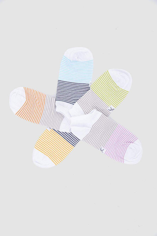Stripped Ankle Socks - 5 Pairs - Carina - ÙƒØ§Ø±ÙŠÙ†Ø§