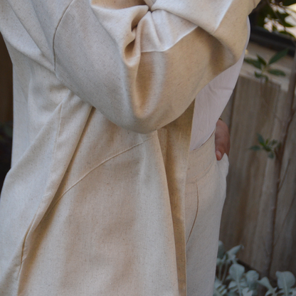 Linen Polka Dot Shirt – Beige