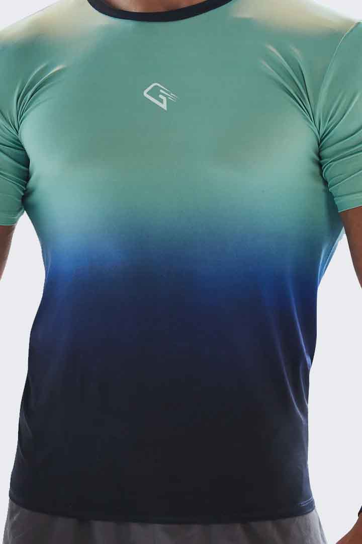 Synthetic Wave Fusion T-Shirt - Multicolor