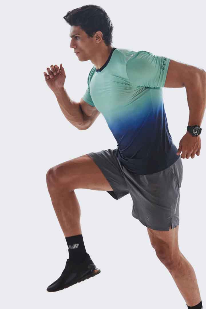 Synthetic Wave Fusion T-Shirt - Multicolor