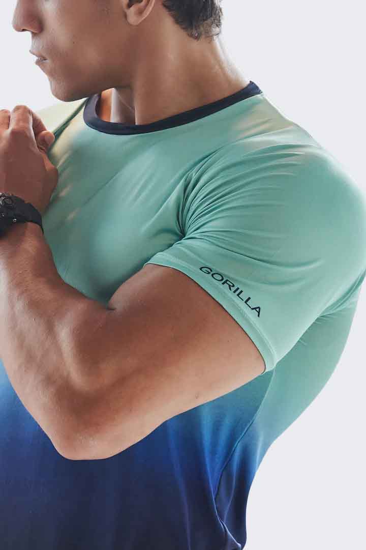 Synthetic Wave Fusion T-Shirt - Multicolor