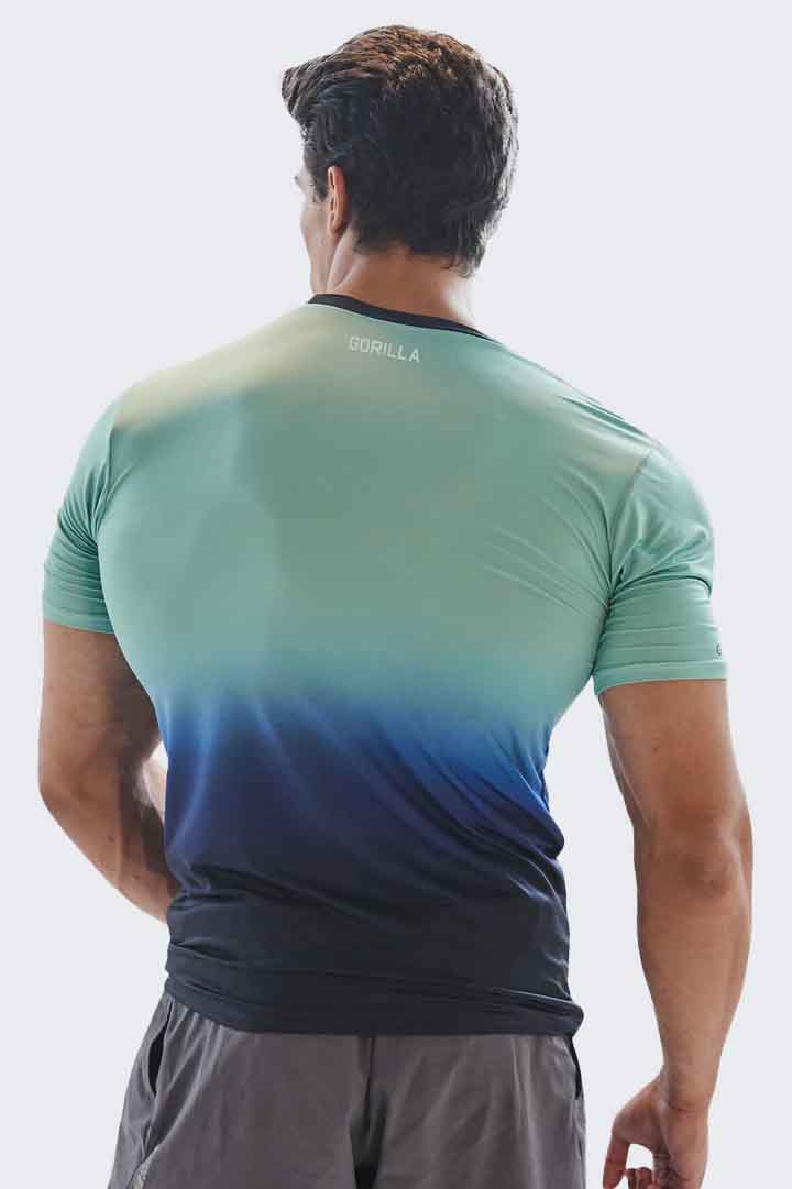 Synthetic Wave Fusion T-Shirt - Multicolor