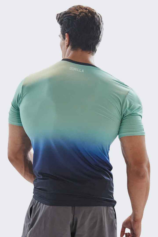 Synthetic Wave Fusion T-Shirt - Multicolor