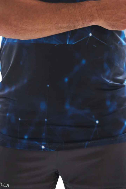 Synthetic Blue Cosmics Compression T-Shirt - Multicolor