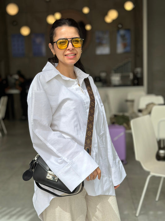 Linen Plain Shirt – White