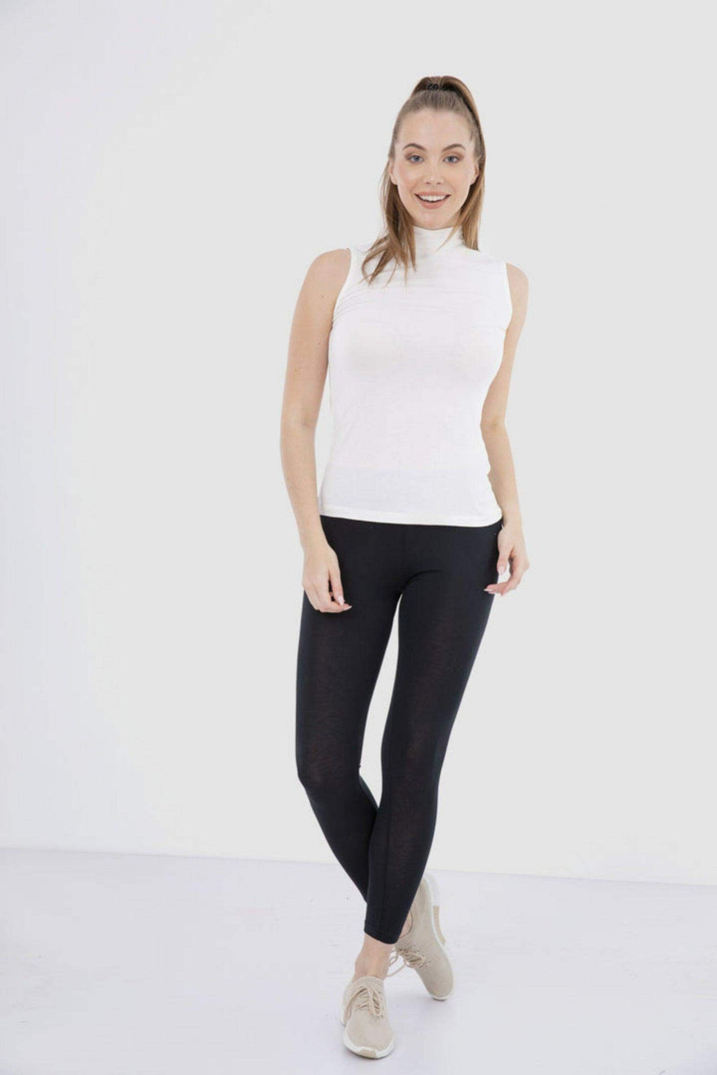 Viscose High Waist Leggings - Carina - ÙƒØ§Ø±ÙŠÙ†Ø§