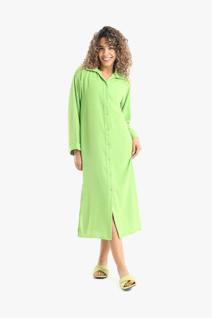 Voile Solid Shirt Dress - Carina - ÙƒØ§Ø±ÙŠÙ†Ø§