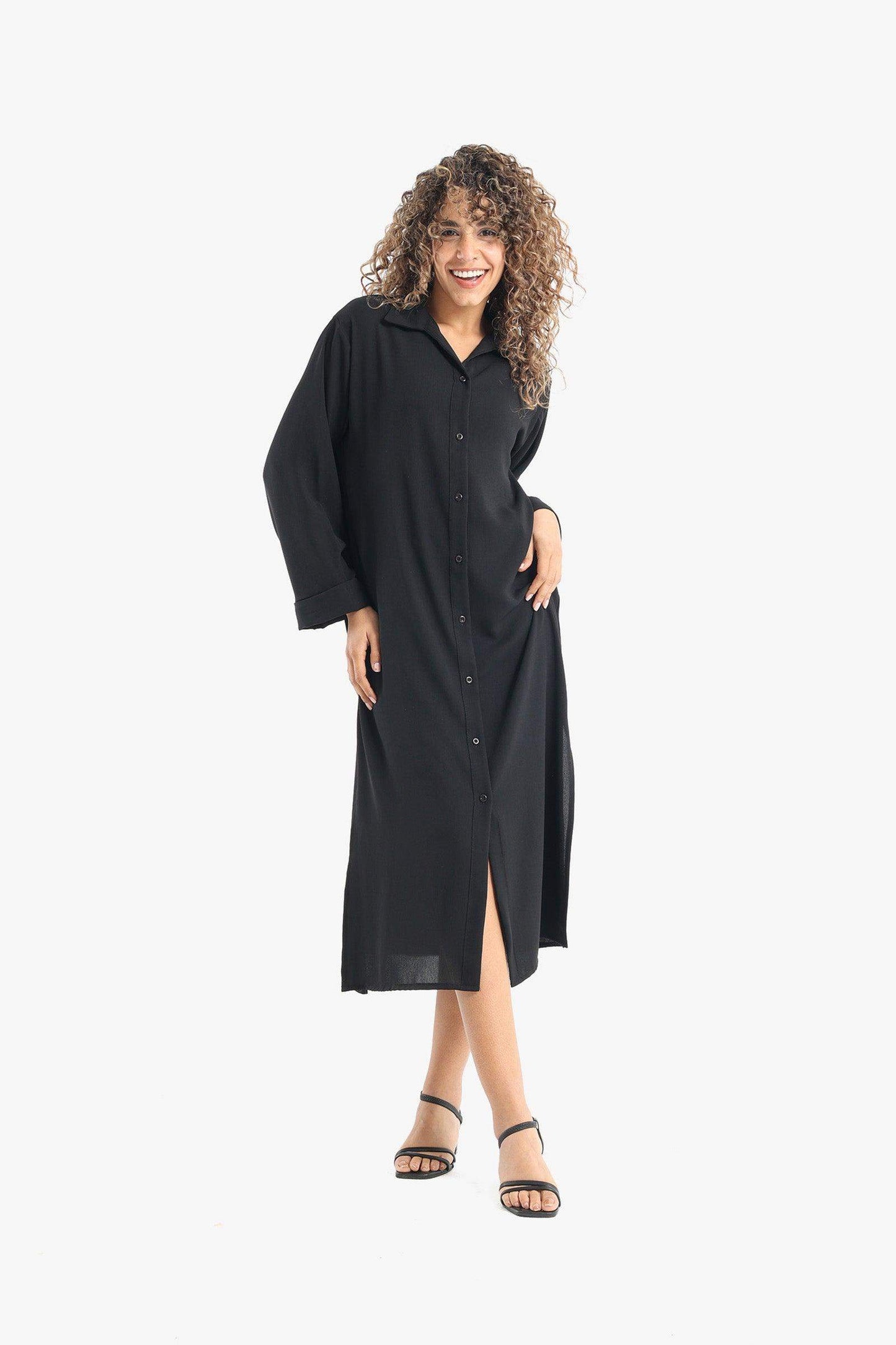 Voile Solid Shirt Dress - Carina - ÙƒØ§Ø±ÙŠÙ†Ø§