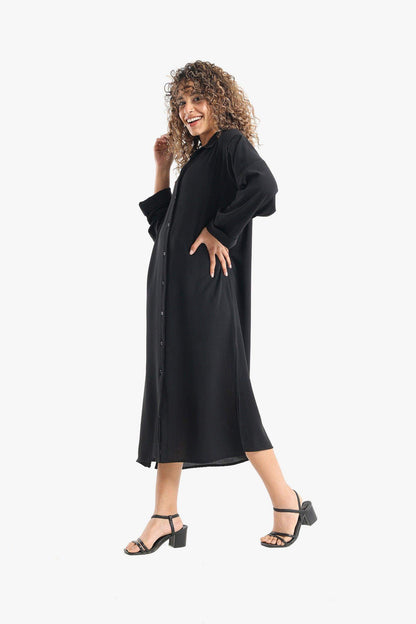 Voile Solid Shirt Dress - Carina - ÙƒØ§Ø±ÙŠÙ†Ø§