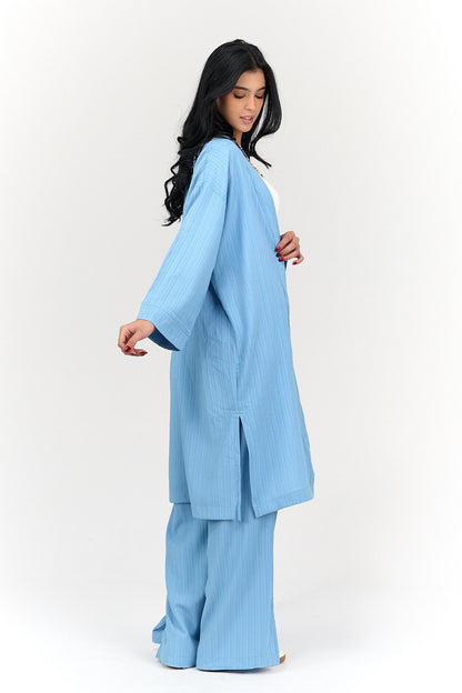 Textured Pattern Midi Kimono