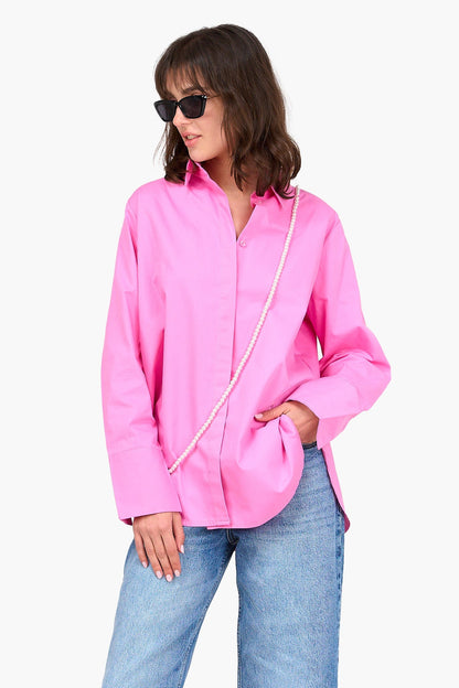 Poplin Hidden Placket Shirt