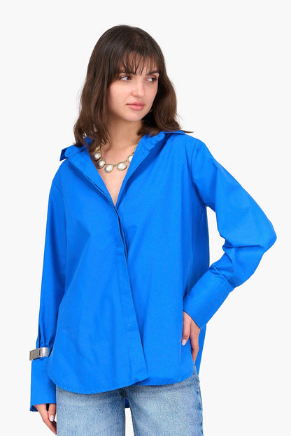 Poplin Hidden Placket Shirt